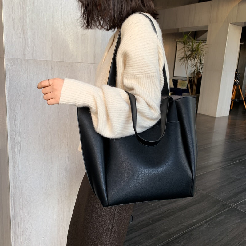 LOUISE - Vegan Leather Tote Bag