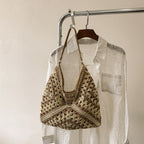 CELINE - Straw & Vegan Leather Tote Bag