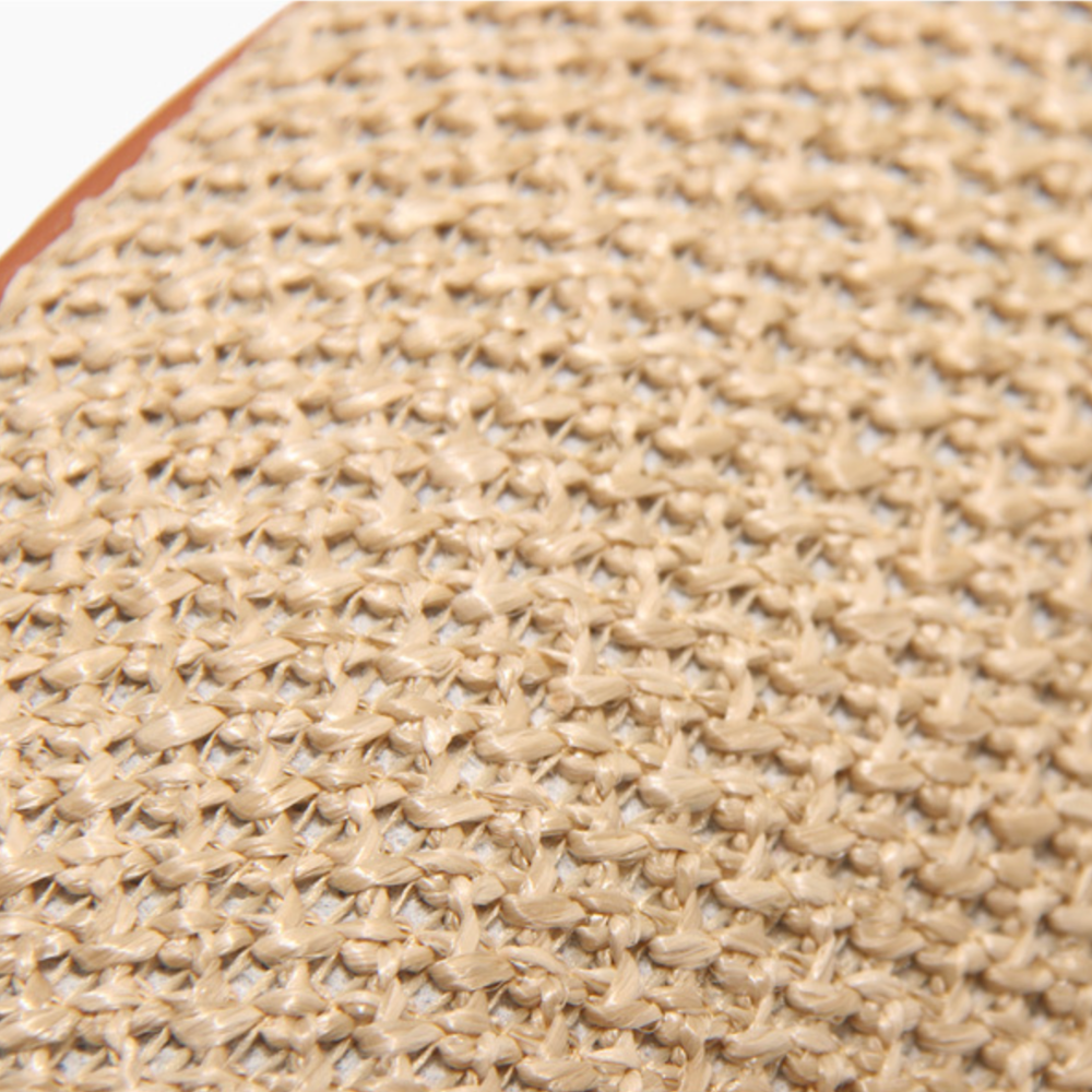 LEYLA - Raffia & Vegan Leather Shoulder Bag