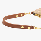 LEYLA - Raffia & Vegan Leather Shoulder Bag