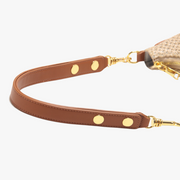 LEYLA - Raffia & Vegan Leather Shoulder Bag