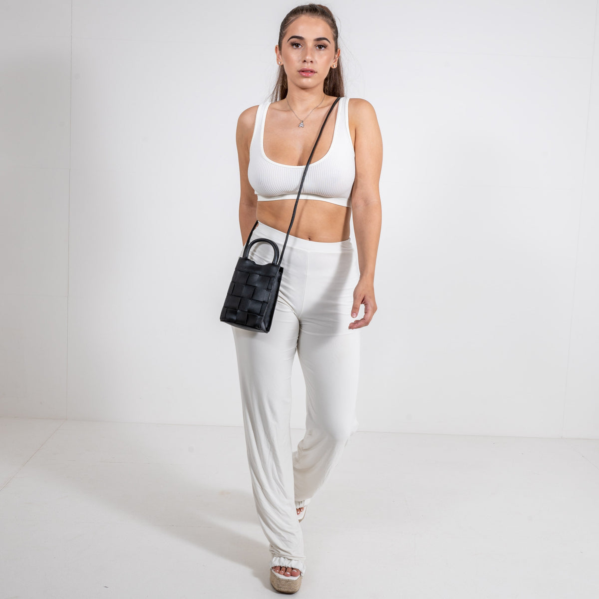 INAYA - Woven Vegan Leather Phone Bag