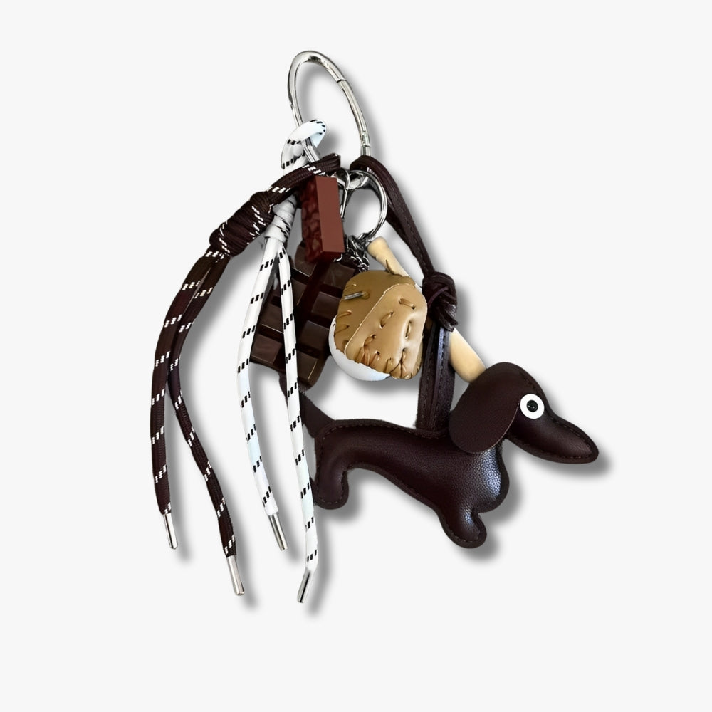 DACHSHUND - Vegan Leather Bag Charm
