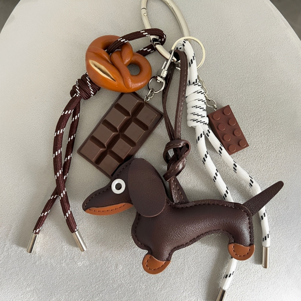 DACHSHUND - Vegan Leather Bag Charm
