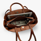 JULIA - Grained Vegan Leather Tote Bag