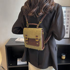 LARA - Corduroy & Vegan Leather Backpack