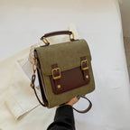 LARA - Corduroy & Vegan Leather Backpack