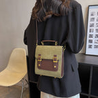 LARA - Corduroy & Vegan Leather Backpack