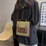 LARA - Corduroy & Vegan Leather Backpack