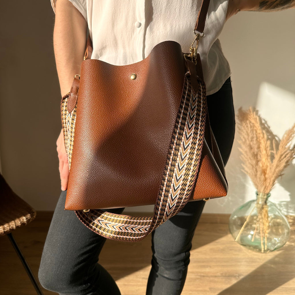 AMINA - Vegan Leather Bucket Bag