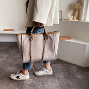 KATE - Canvas & Vegan Leather Tote Bag
