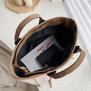 KATE - Canvas & Vegan Leather Tote Bag