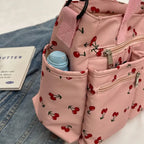 PRIYA - Cherry Print Canvas Shoulder Bag
