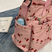 PRIYA - Cherry Print Canvas Shoulder Bag