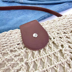 SAMIRA - Rattan & Vegan Leather Shoulder Bag