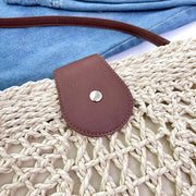 SAMIRA - Rattan & Vegan Leather Shoulder Bag