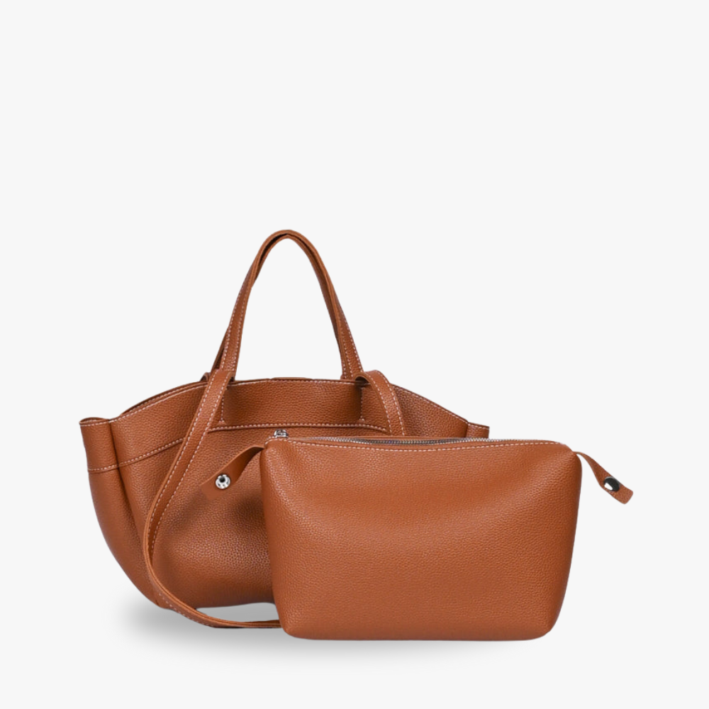 JULIA - Grained Vegan Leather Tote Bag