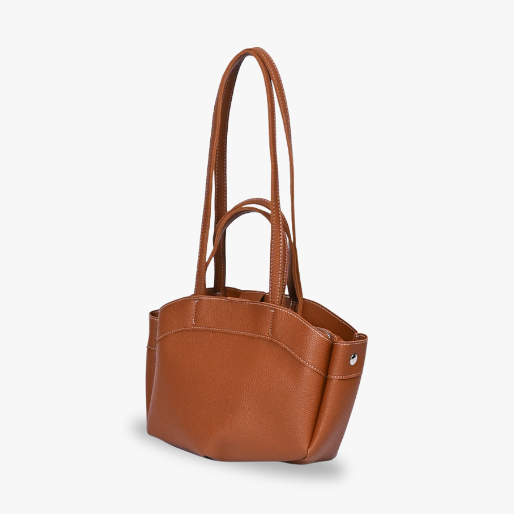 JULIA - Grained Vegan Leather Tote Bag