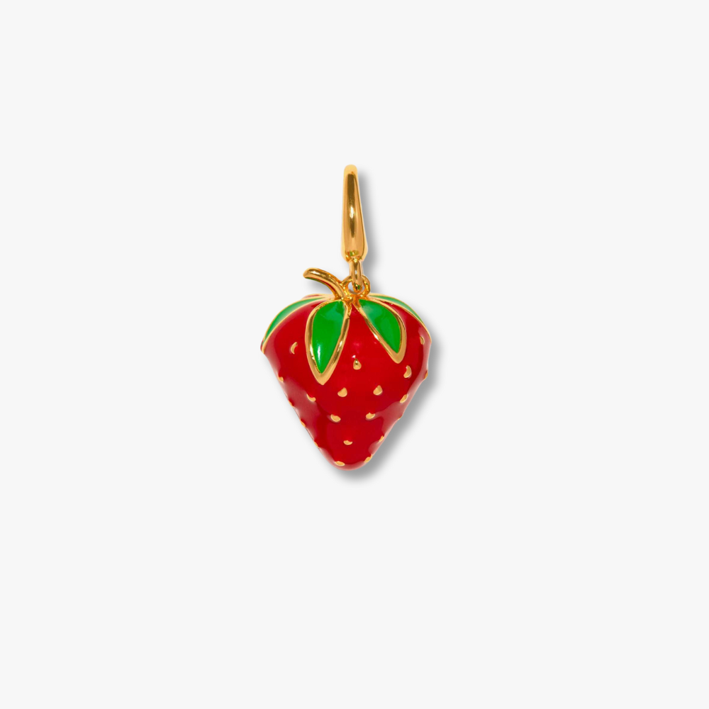 STRAWBERRY - Gold-Plated Bag Charm