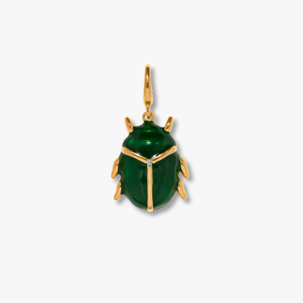 SCARAB - Enamel & Gold-Plated Bag Charm
