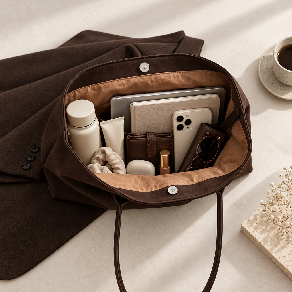 RUBY - Vegan Suede Tote Bag