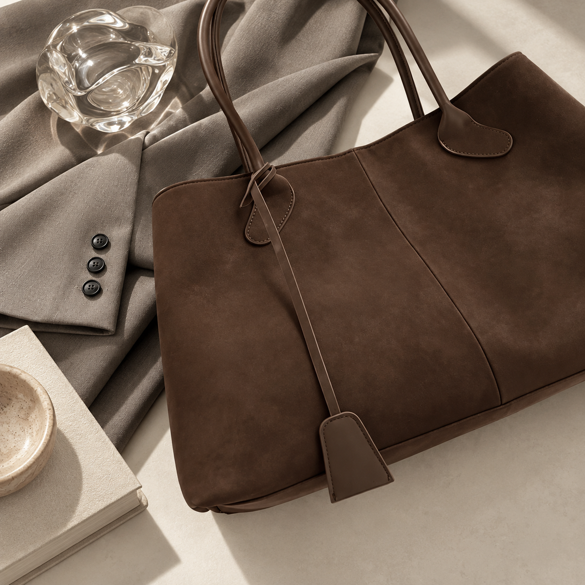 RUBY - Vegan Suede Tote Bag