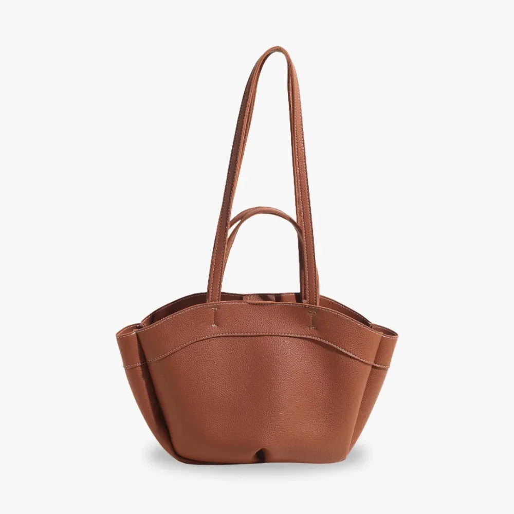 JULIA - Grained Vegan Leather Tote Bag