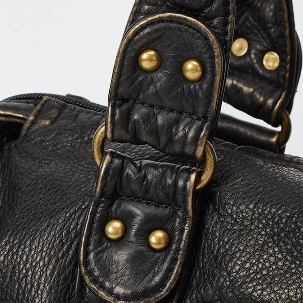 CLARA - Grained Vegan Leather Crossbody Bag