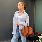 JULIA - Grained Vegan Leather Tote Bag