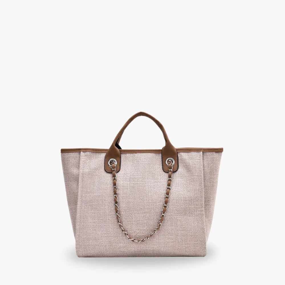 KATE - Canvas & Vegan Leather Tote Bag