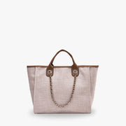 KATE - Canvas & Vegan Leather Tote Bag