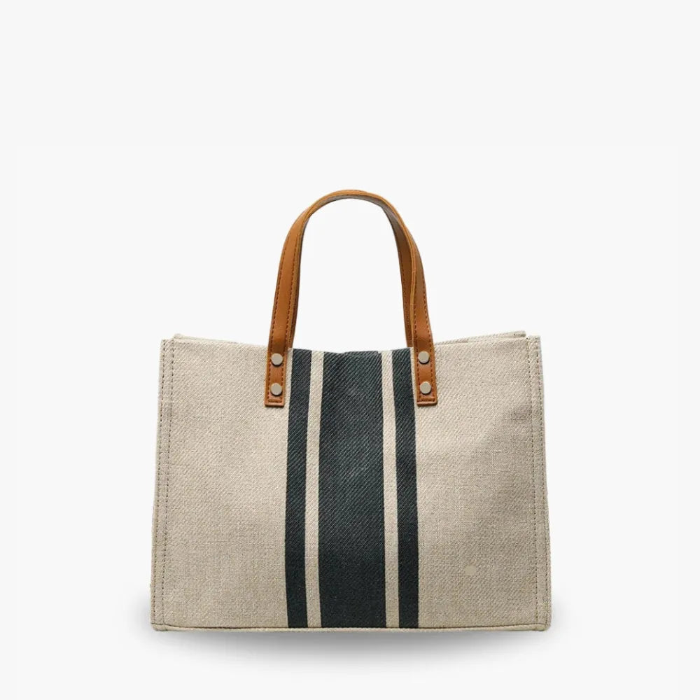ANNA - Canvas & Vegan Leather Tote Bag
