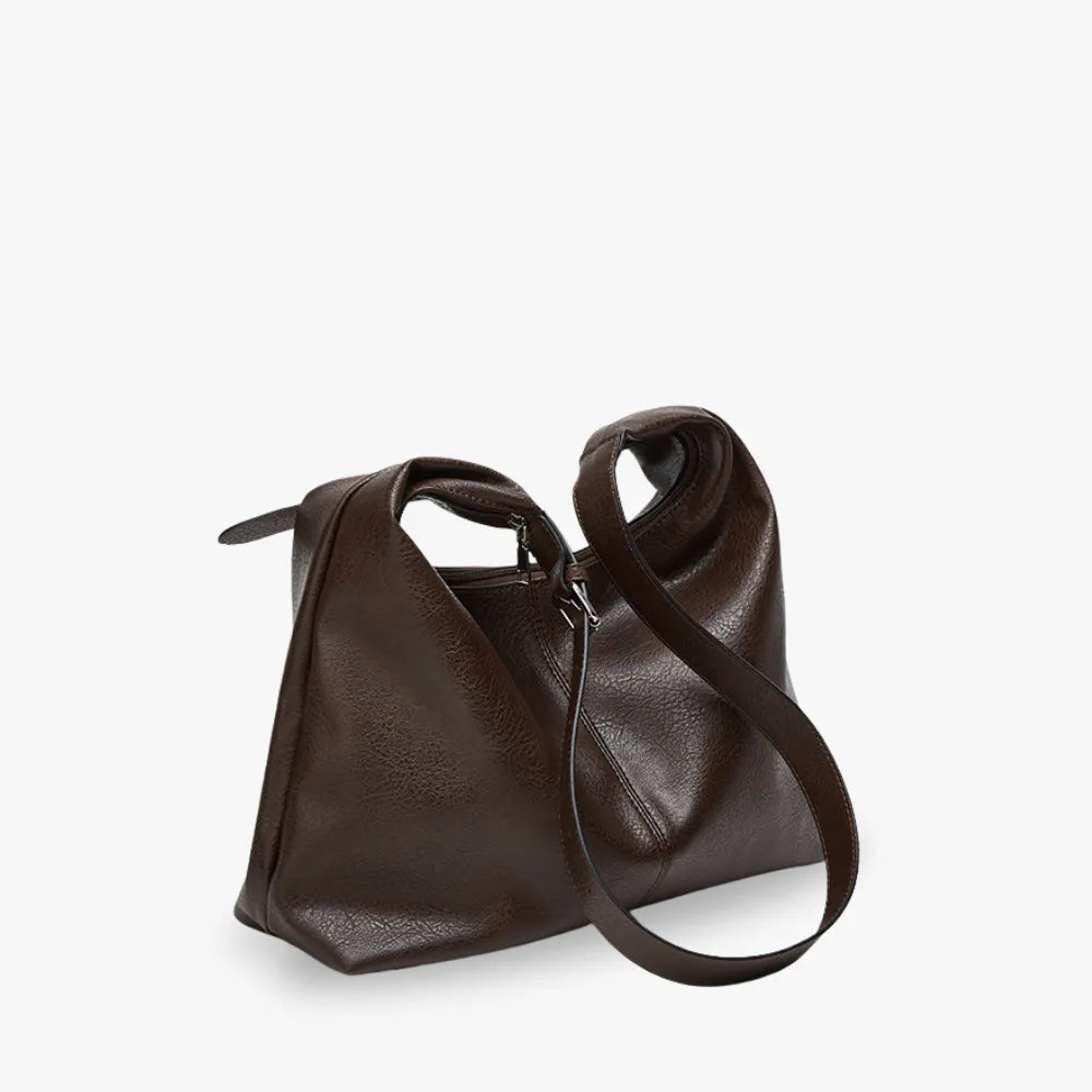 IRIS - Grained Vegan Leather Hobo Bag