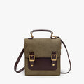 LARA - Corduroy & Vegan Leather Backpack