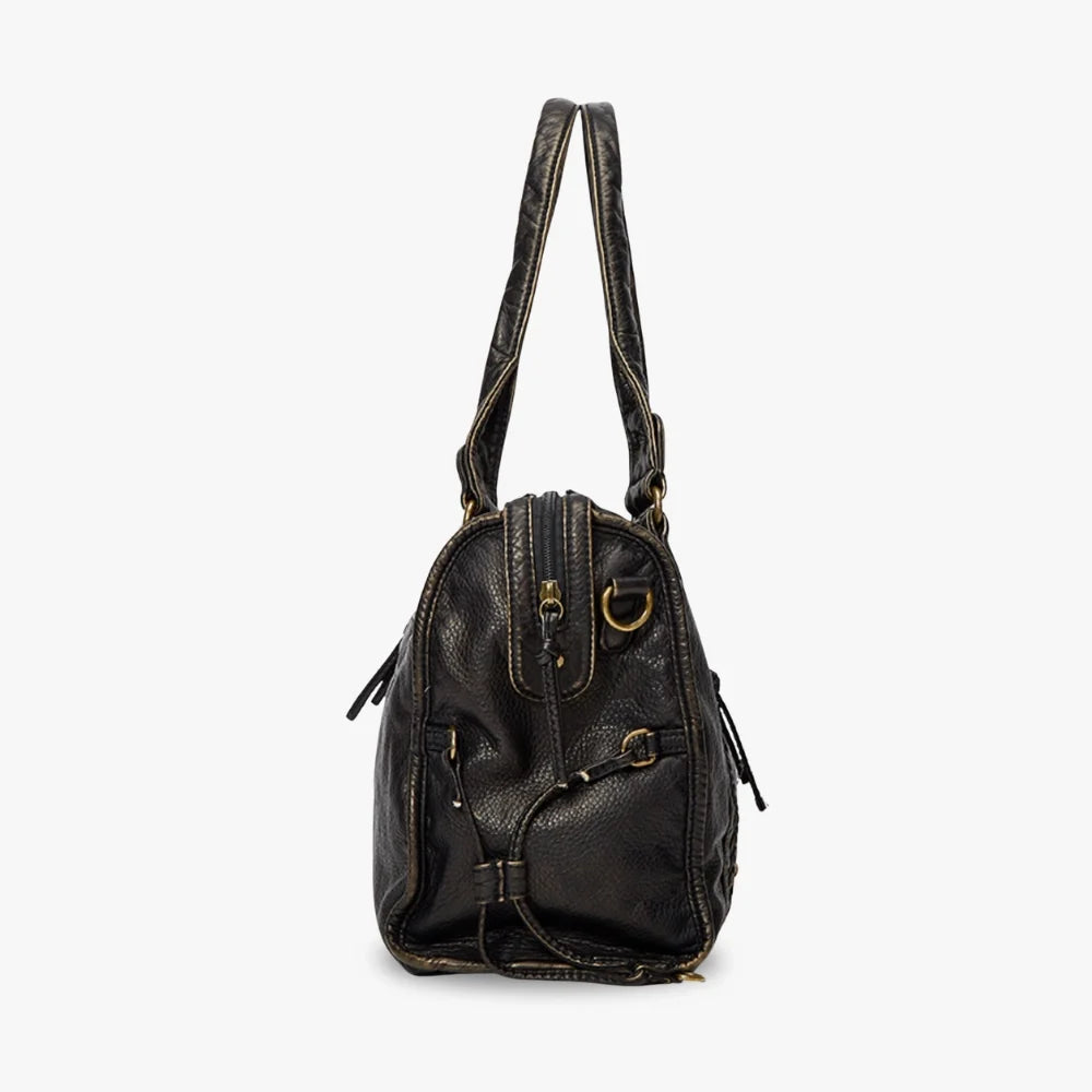 CLARA - Grained Vegan Leather Crossbody Bag