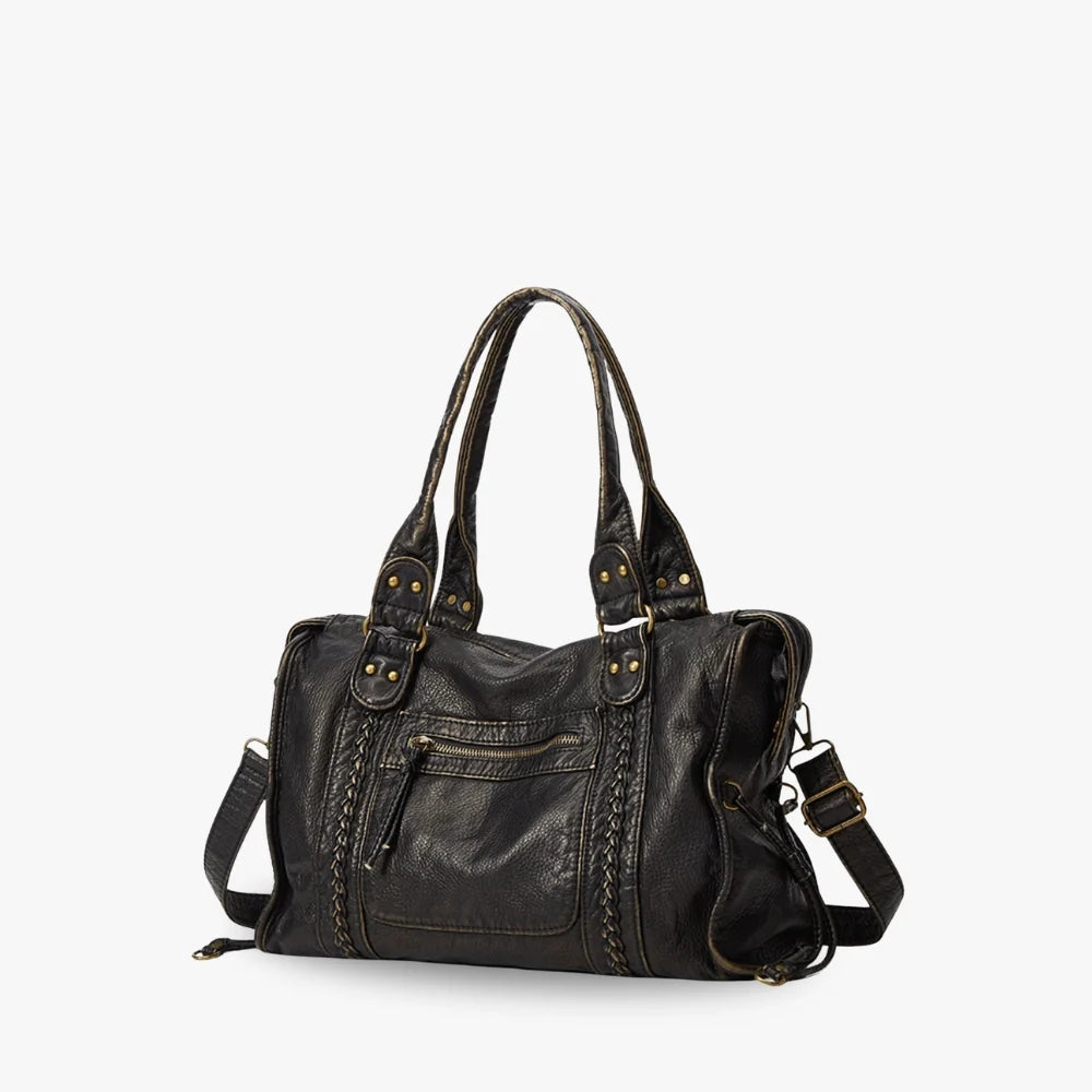 CLARA - Grained Vegan Leather Crossbody Bag