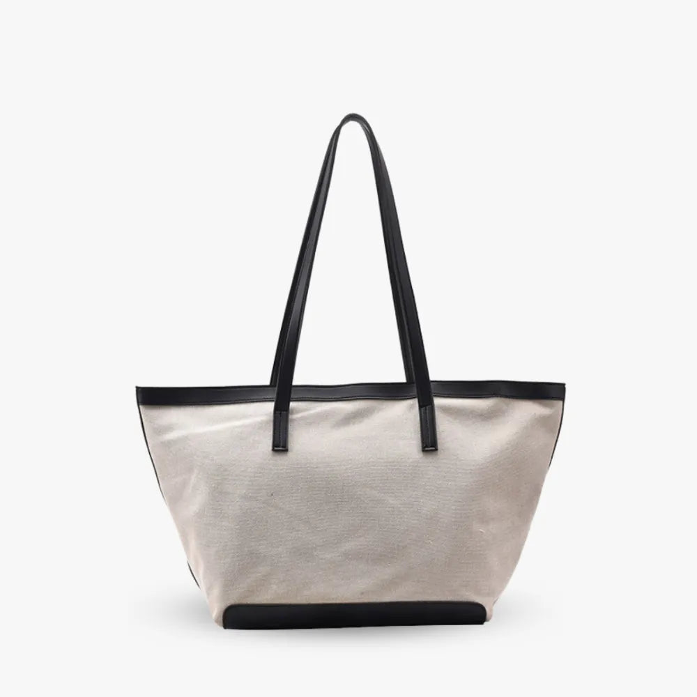 ELLA - Canvas & Vegan Leather Tote Bag