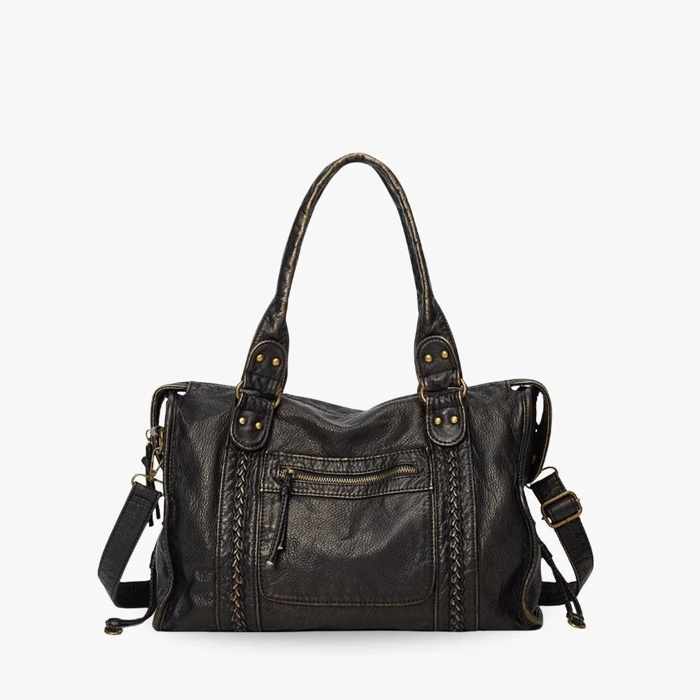 CLARA - Grained Vegan Leather Crossbody Bag