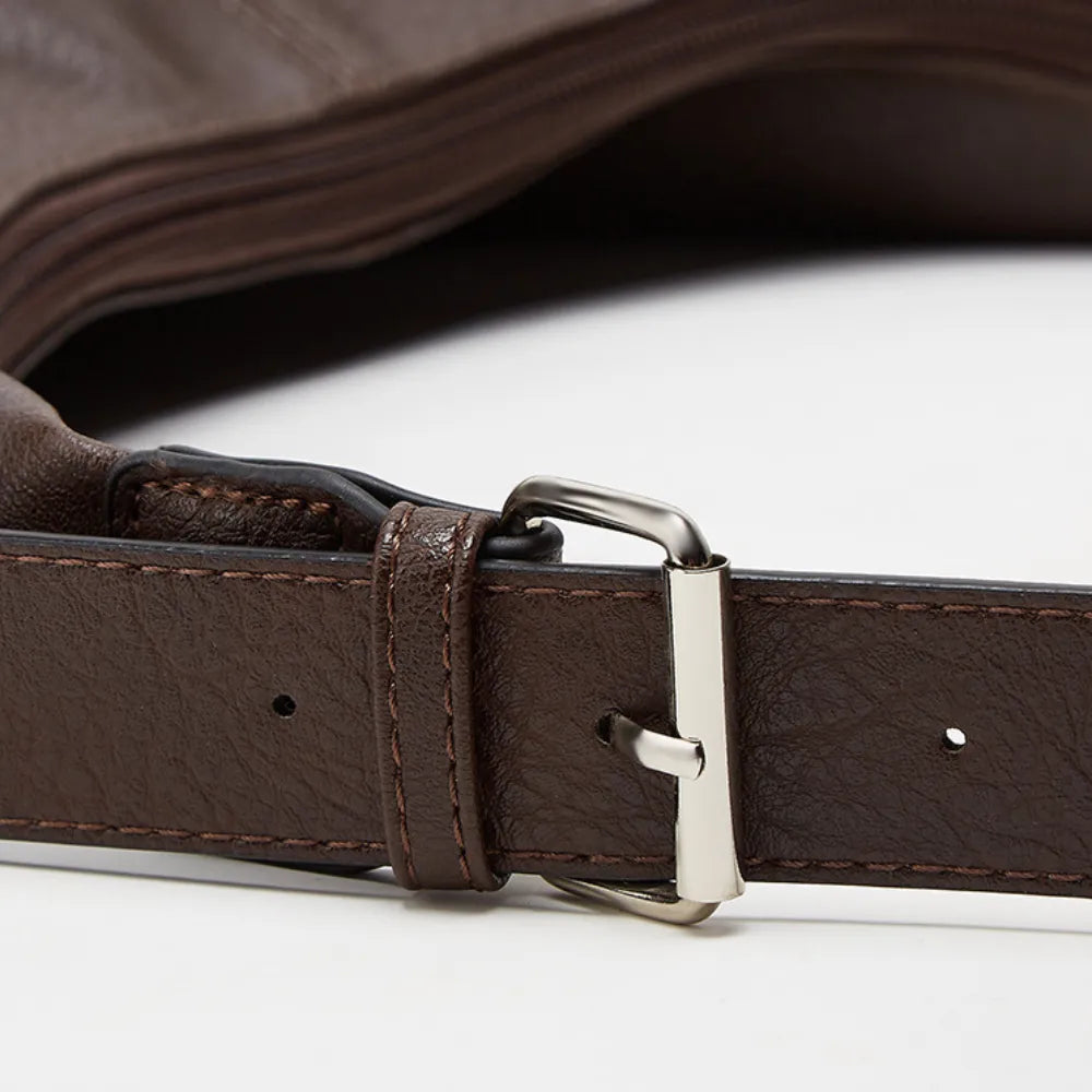 IRIS - Grained Vegan Leather Hobo Bag