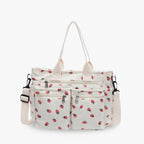 AISHA - Strawberry Print Corduroy Shoulder Bag