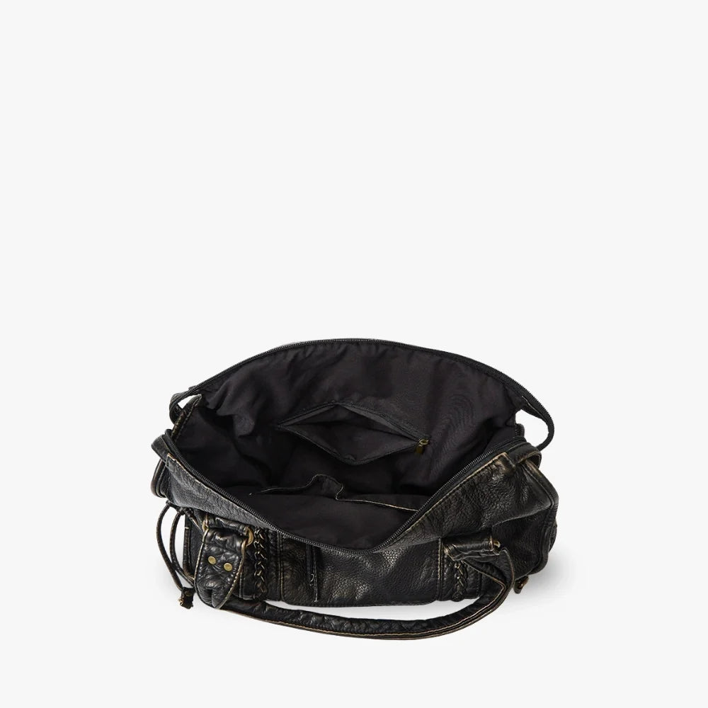 CLARA - Grained Vegan Leather Crossbody Bag