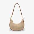 LEYLA - Raffia & Vegan Leather Shoulder Bag