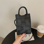 INAYA - Woven Vegan Leather Phone Bag