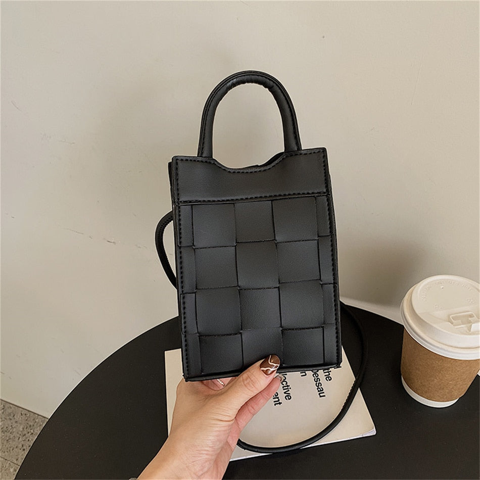 INAYA - Woven Vegan Leather Phone Bag