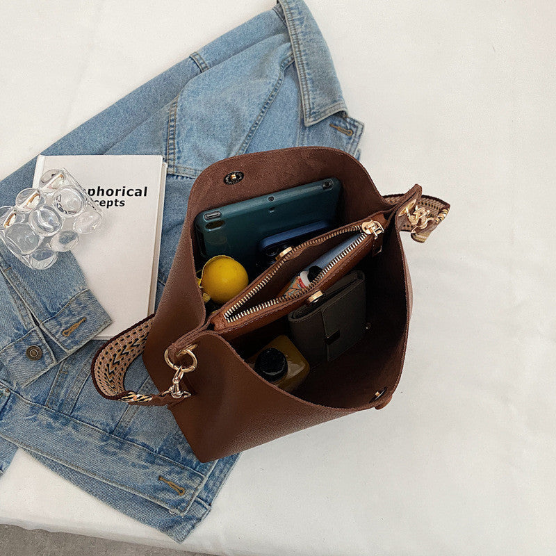 AMINA - Vegan Leather Bucket Bag