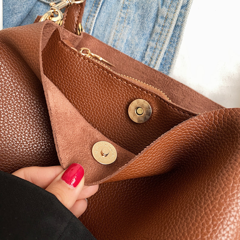 AMINA - Vegan Leather Bucket Bag